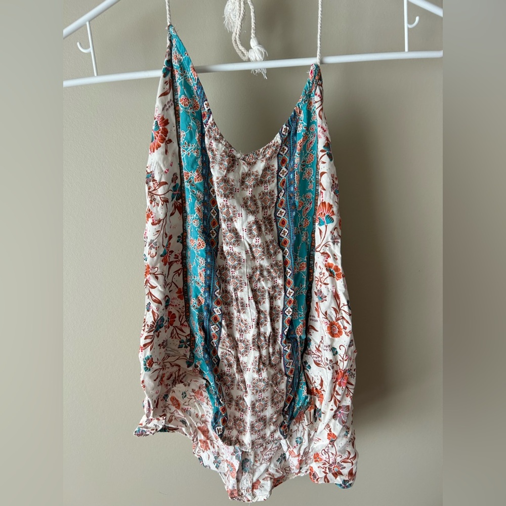 Vintage tie low back cami top